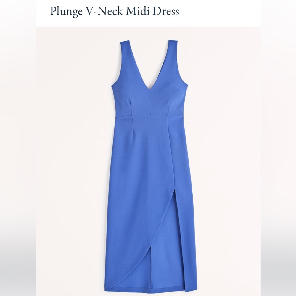 Abercrombie Plunge V Neck Midi Dress size small
